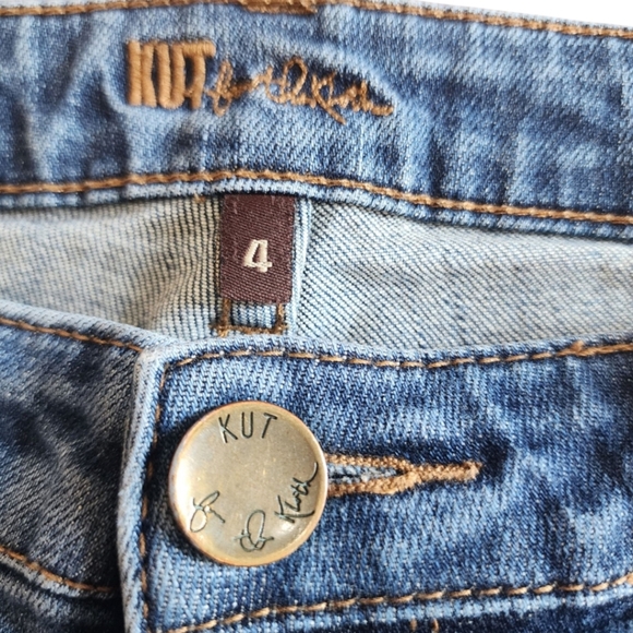 Kut From The Kloth Size 4 Mid Rise Straight Jeans Light Wash - Picture 6 of 10